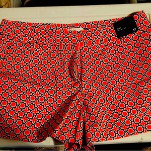 NWT New York & Company Coral/peach printed shorts S 12